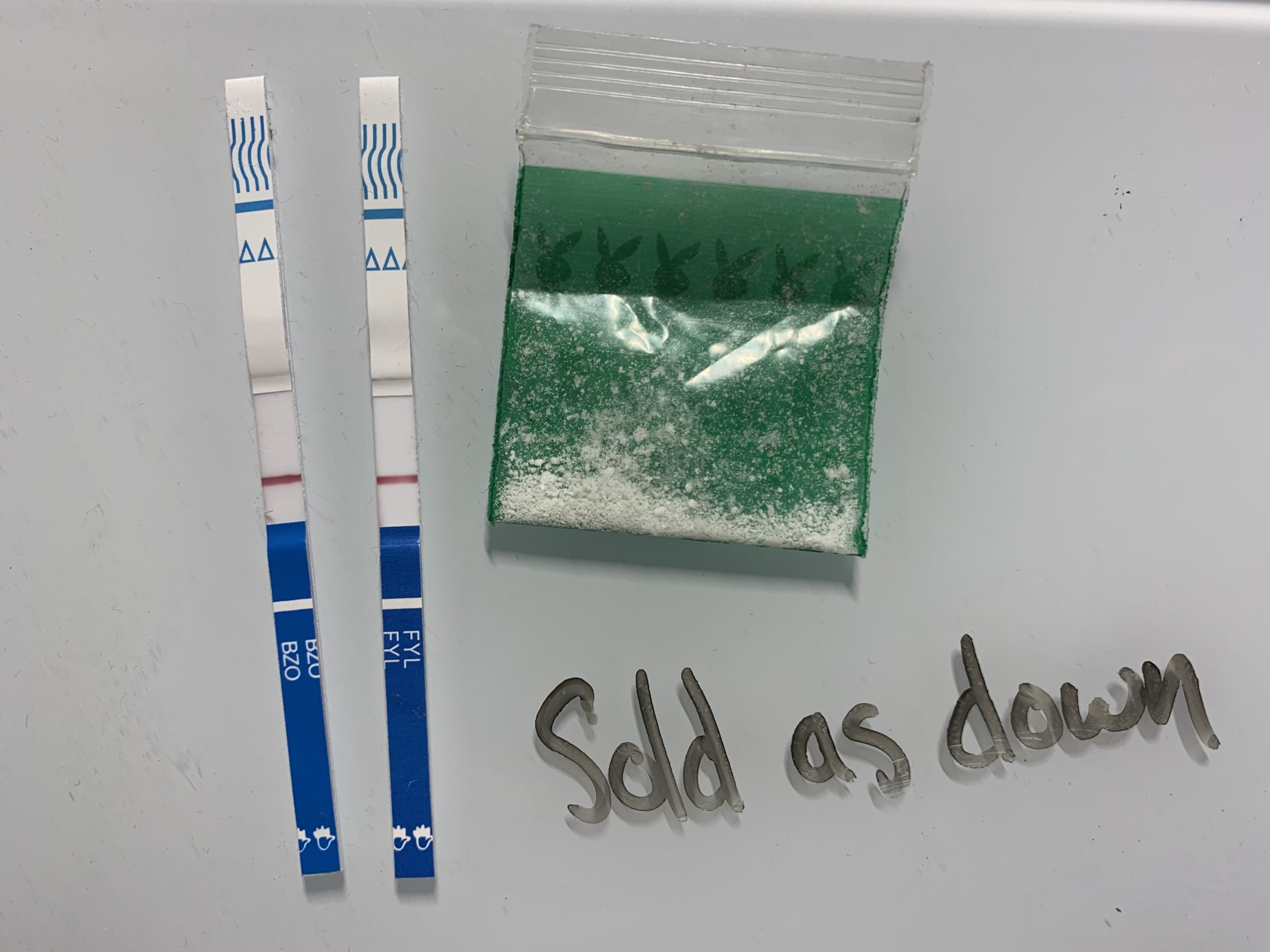 White “down” contains fentanyl, benzos and an unknown substance
